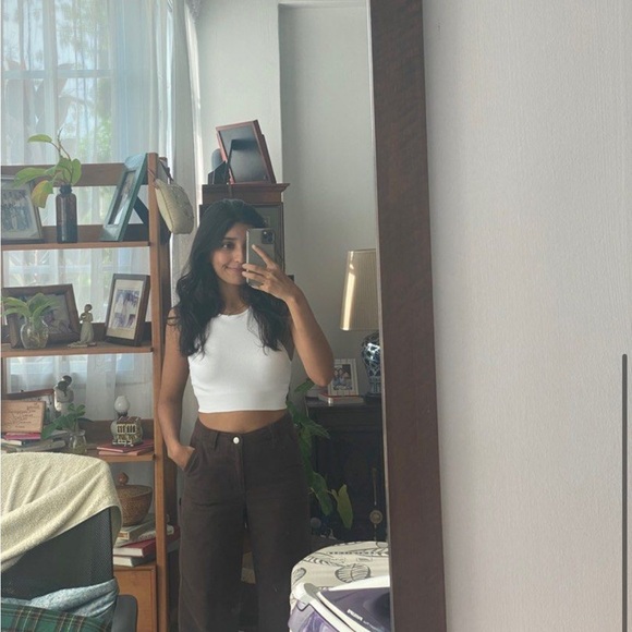 Aritzia TNA wide leg greenwhich pants - Picture 2 of 10